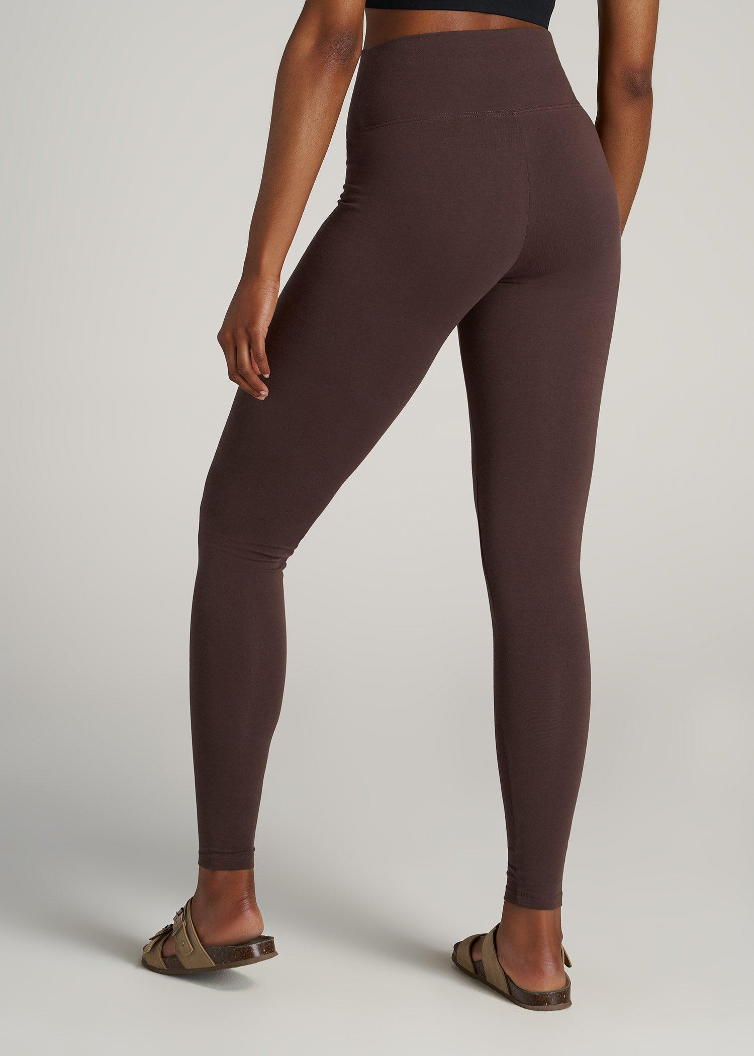 Cotton Leggings for Tall Women in Chocolate Female Product Image