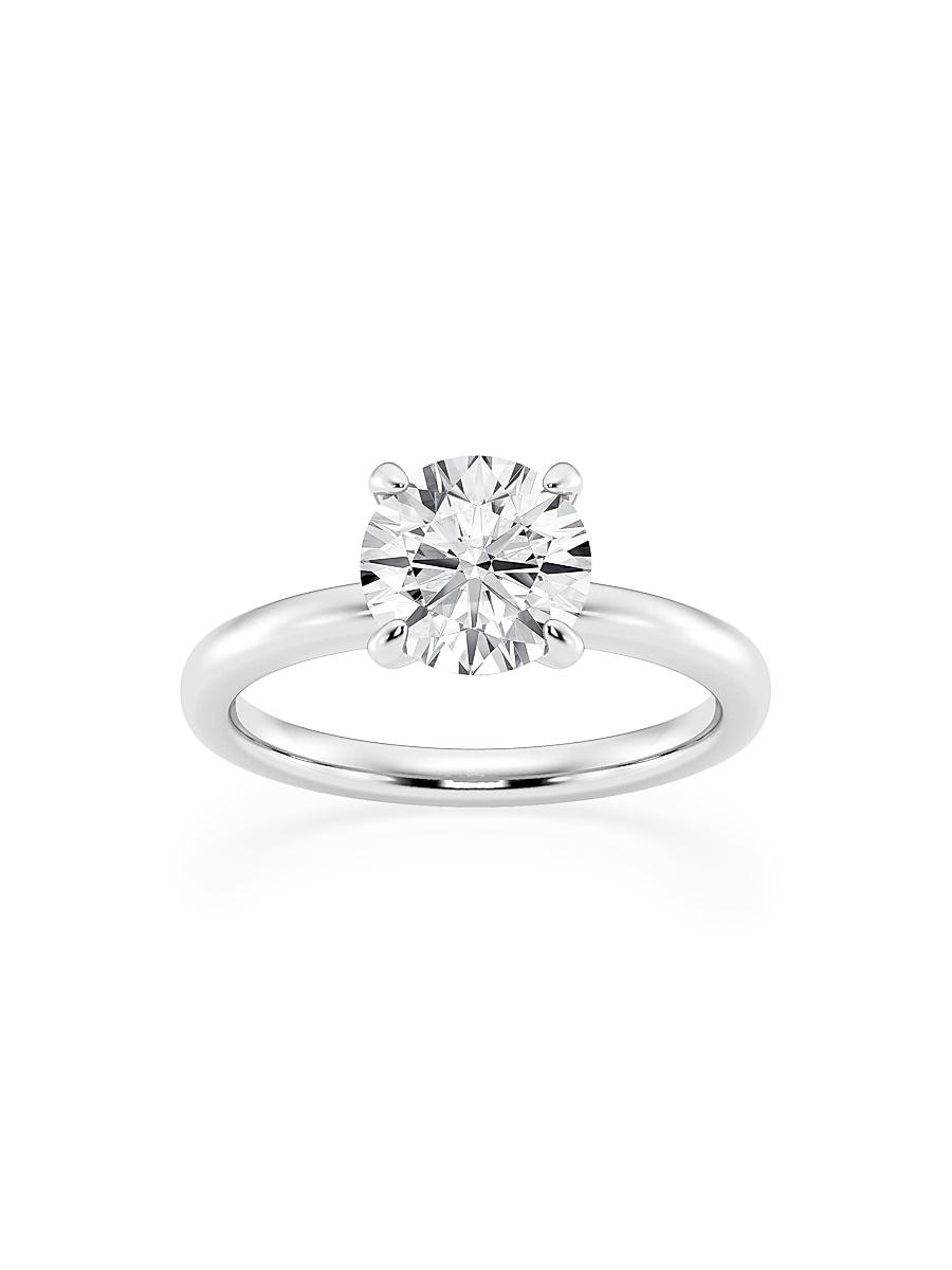 Womens 14K White Gold & Round Lab-Grown Diamond Solitaire Ring/1.00-5.00 TCW Product Image