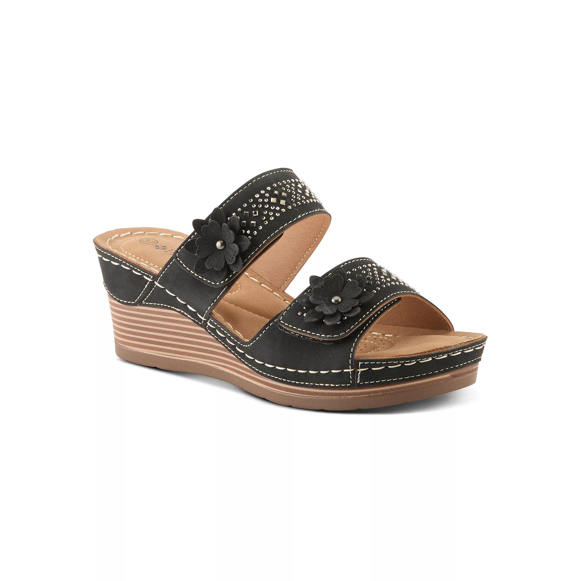 Patrizia Marghera Women's Wedge Slide Sandals, Size: 41, Black Product Image