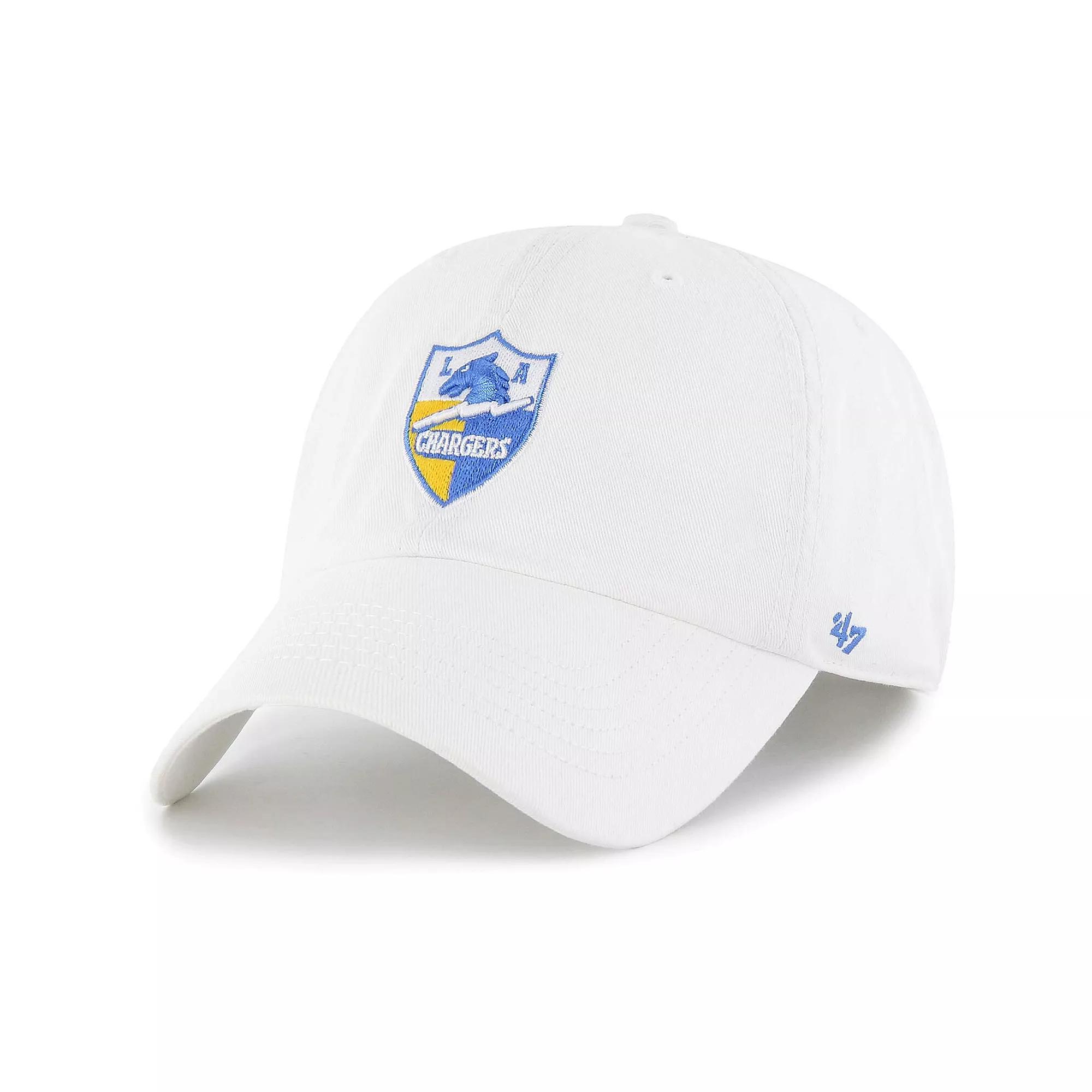 Men's '47 White Los Angeles Chargers Gridiron Classics Franchise Legacy Fitted Hat, Size: Small Product Image