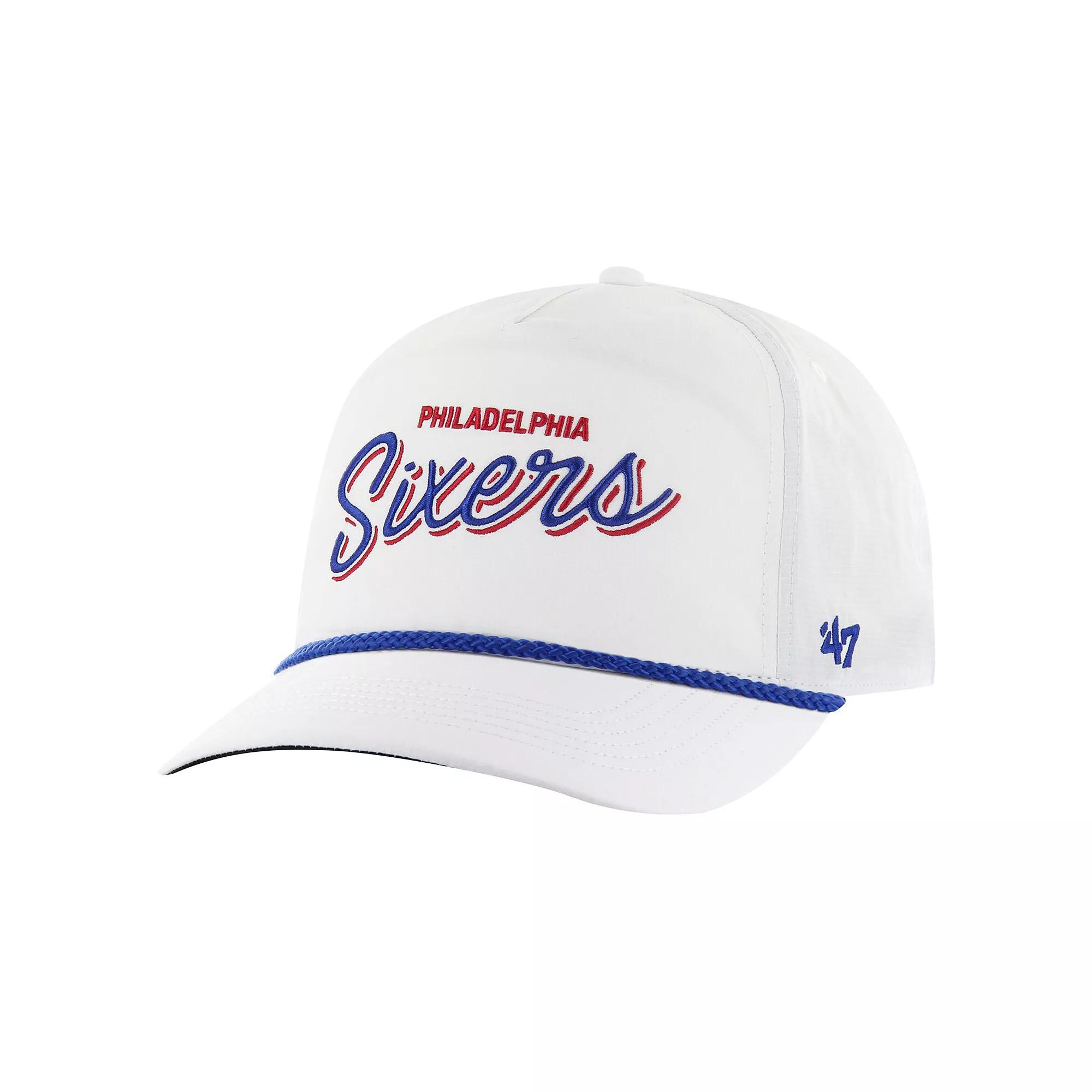 Men's '47 White Philadelphia 76ers Fairway Hitch brrr Adjustable Hat, 76r White Product Image