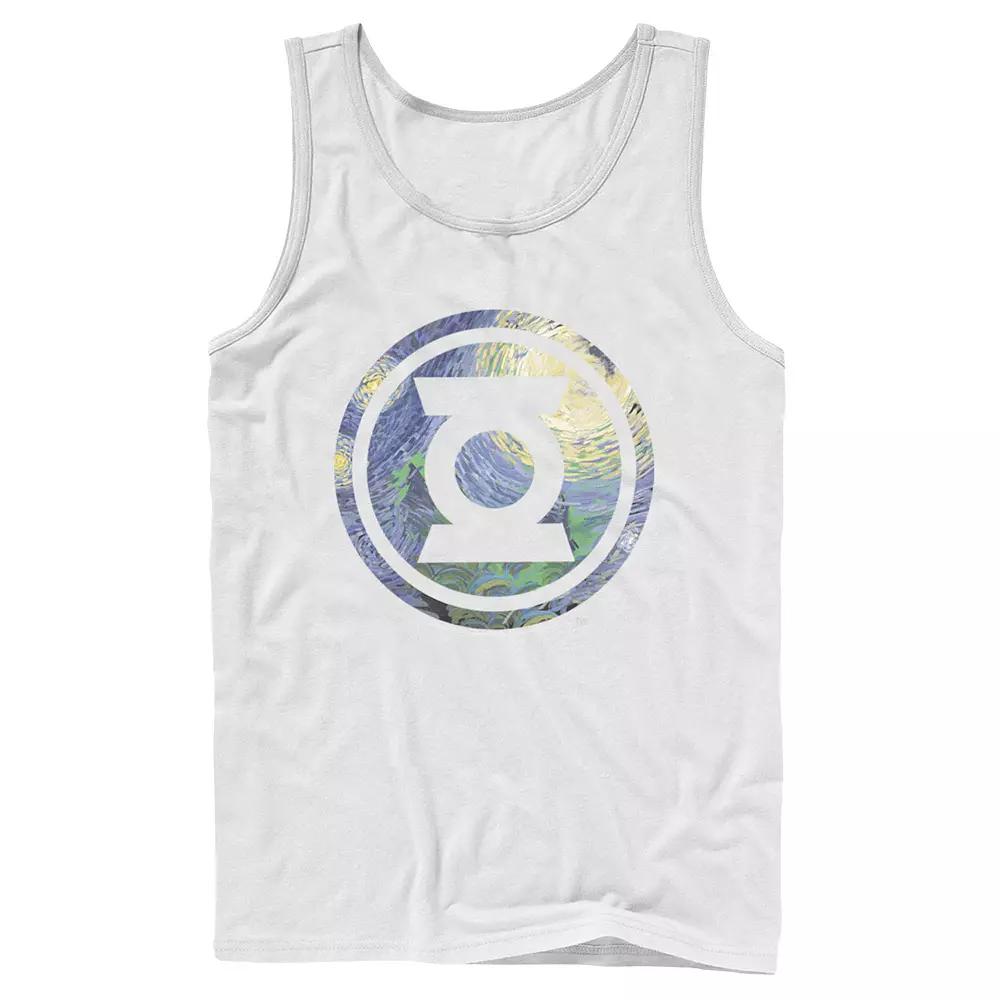 Men's DC Comics Green Lantern Starry Night Logo Tank Top,  Product Image