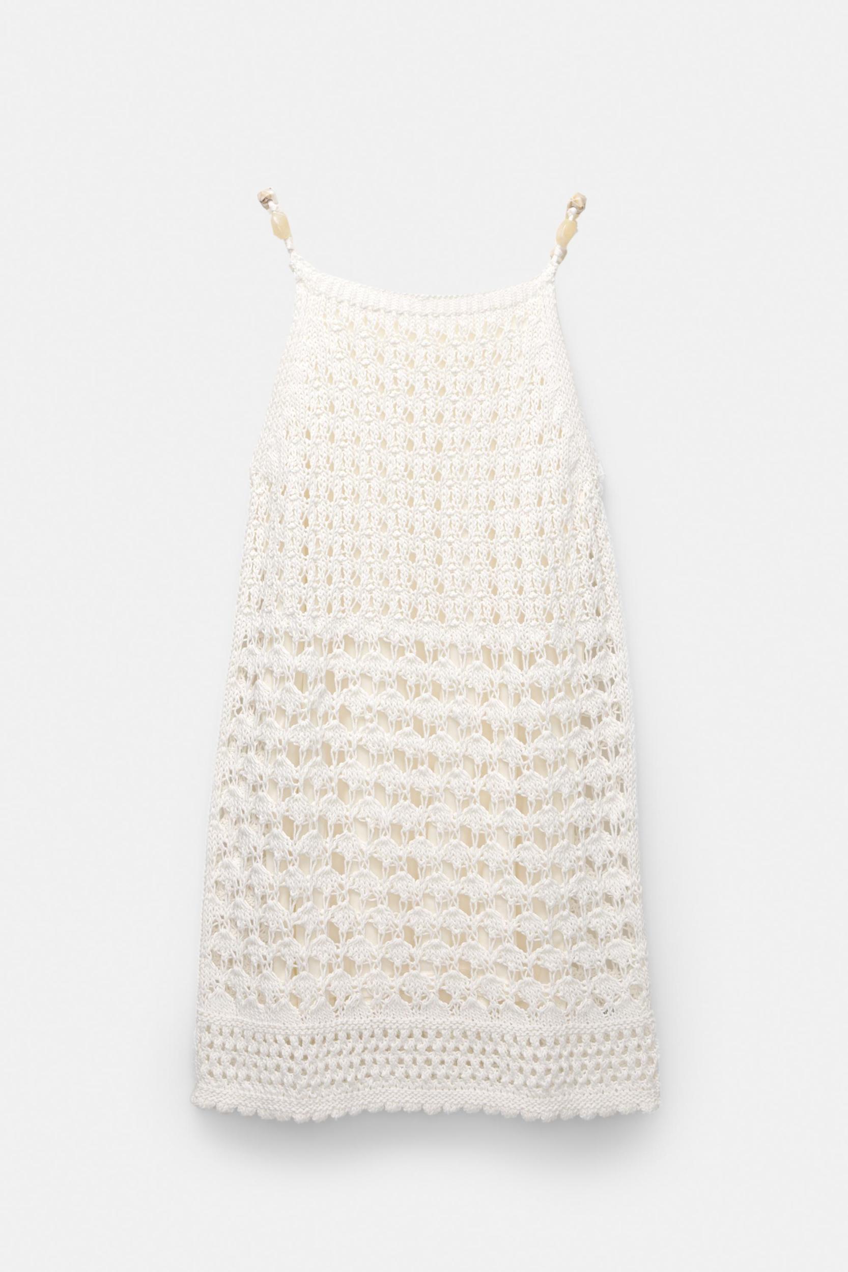 Short beaded crochet dress Product Image