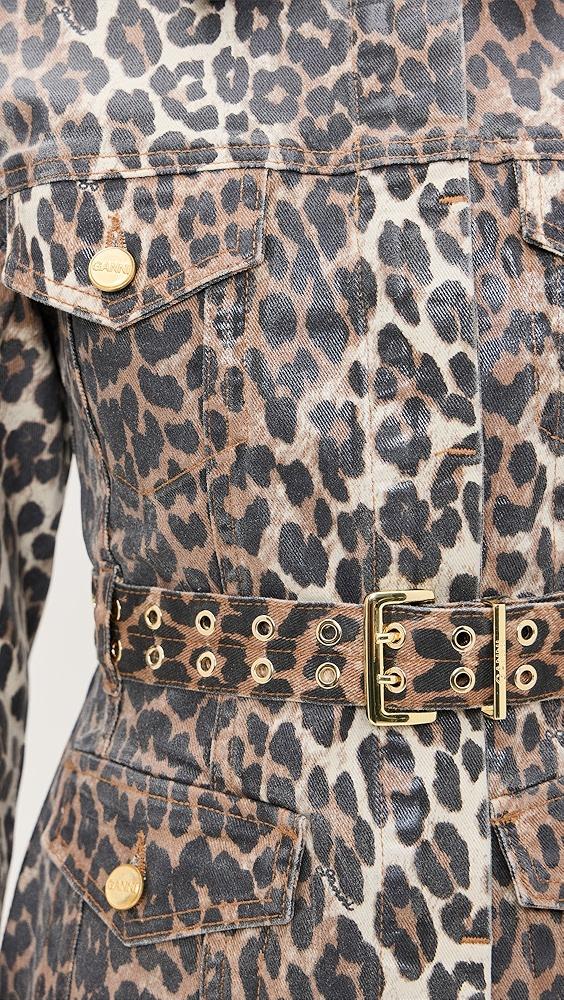 GANNI Foil Print Denim Dress | Shopbop Product Image