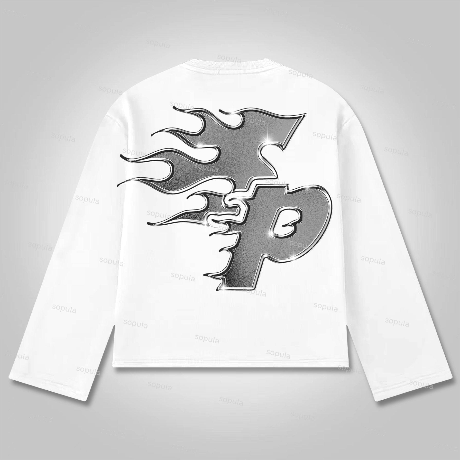 Sopula Money Boxing Gloves Printed Graphics Cotton Long Sleeve T-Shirt Product Image