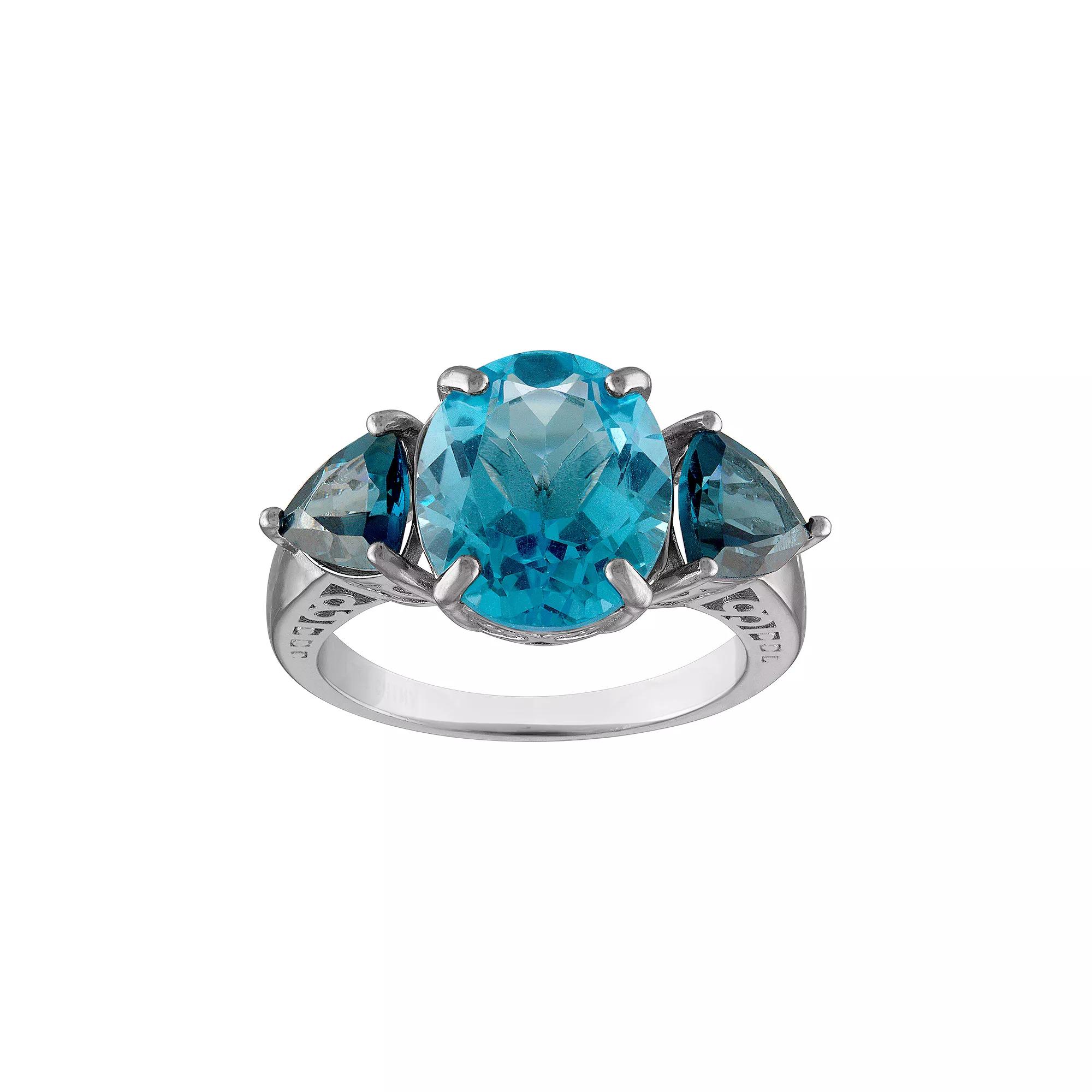 Tiara Sterling Silver London & Swiss Blue Topaz Ring, Women's, Size: 8 Product Image