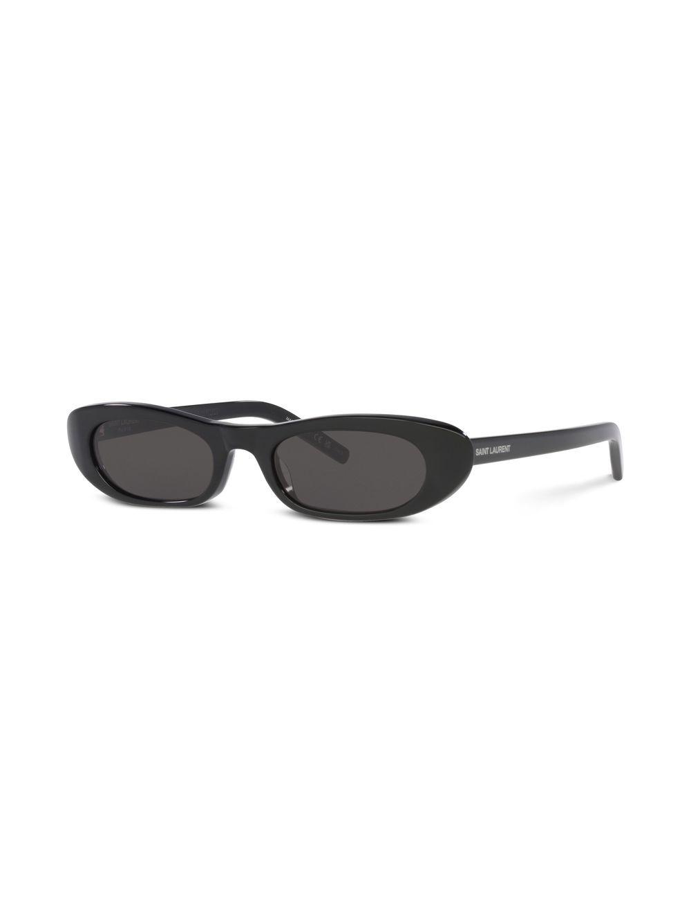 SAINT LAURENT Sl 557 Shade Oval Sunglasses In Black Product Image