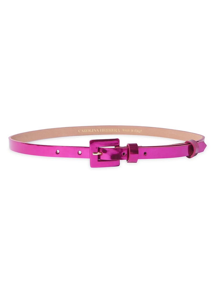 Womens Skinny 90s Leather Belt Product Image