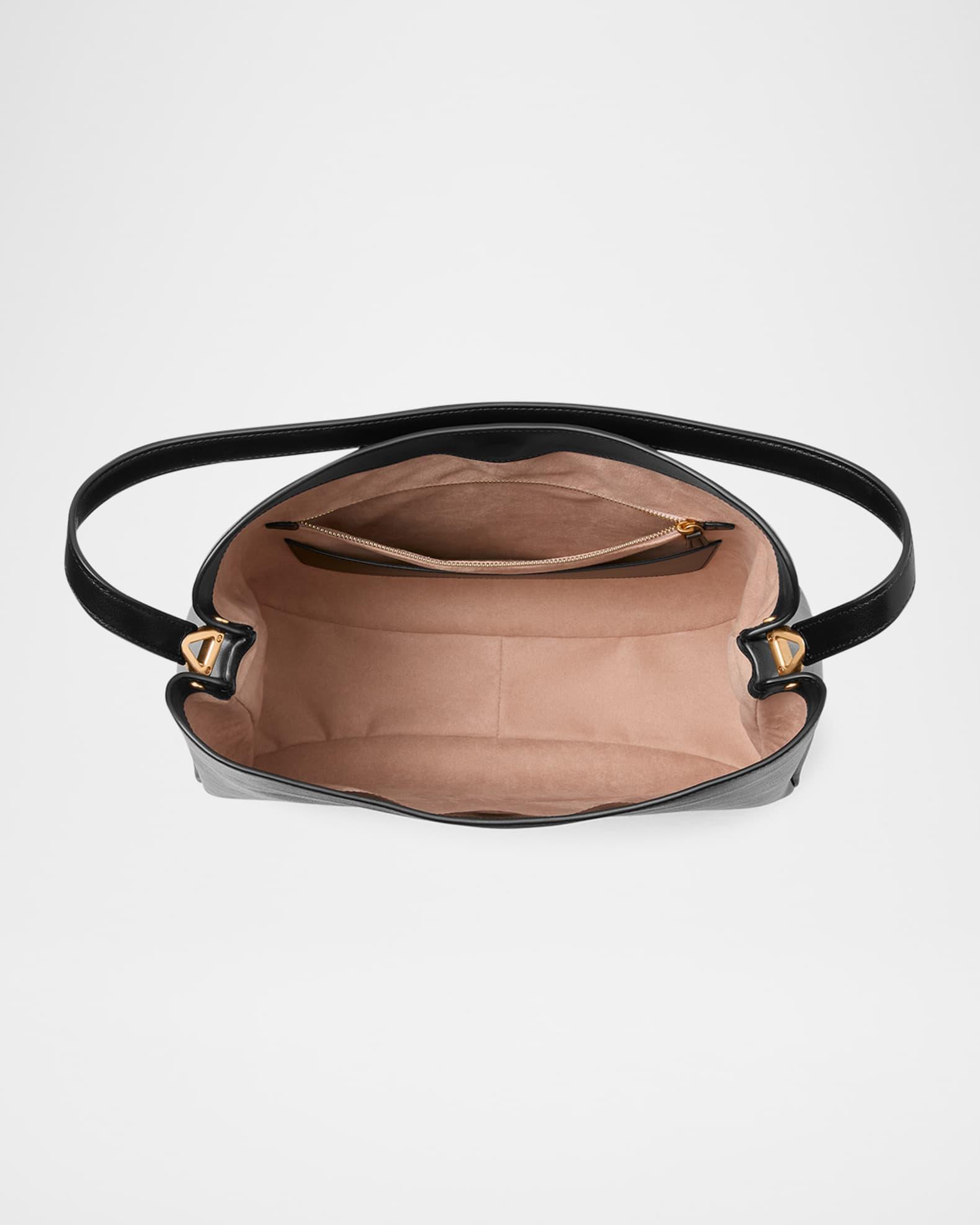 grace large grain leather hobo bag Product Image