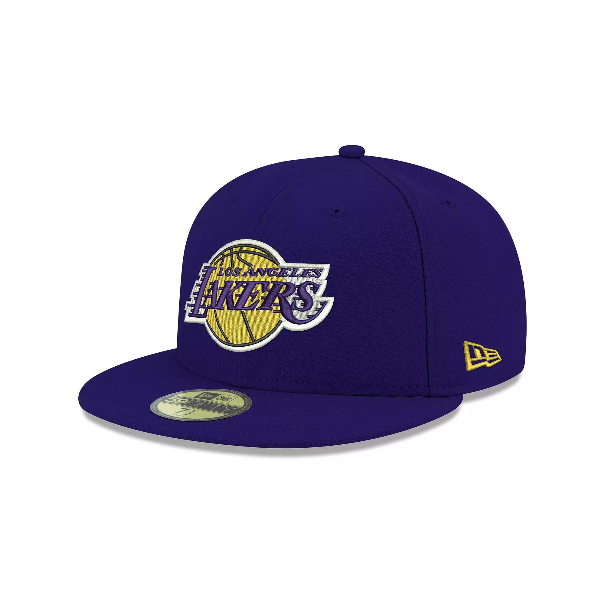 Men's New Era Purple Los Angeles Lakers Official Team Color 59FIFTY Fitted Hat,  Product Image