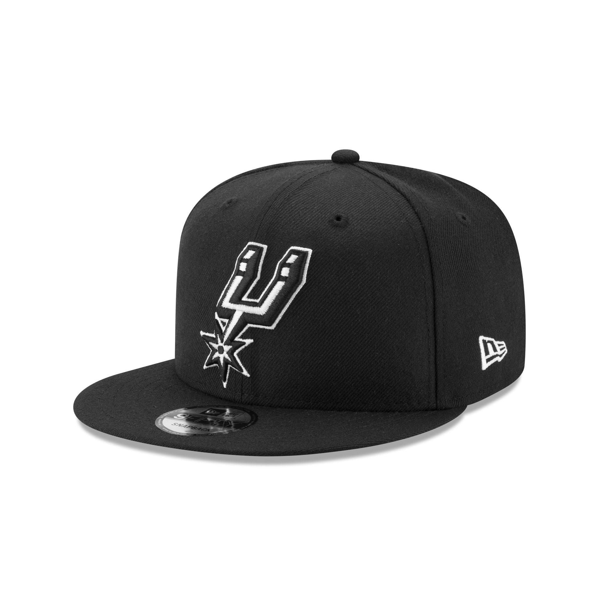 Portland Trail Blazers Basic Black & White 9FIFTY Snapback Hat Male Product Image