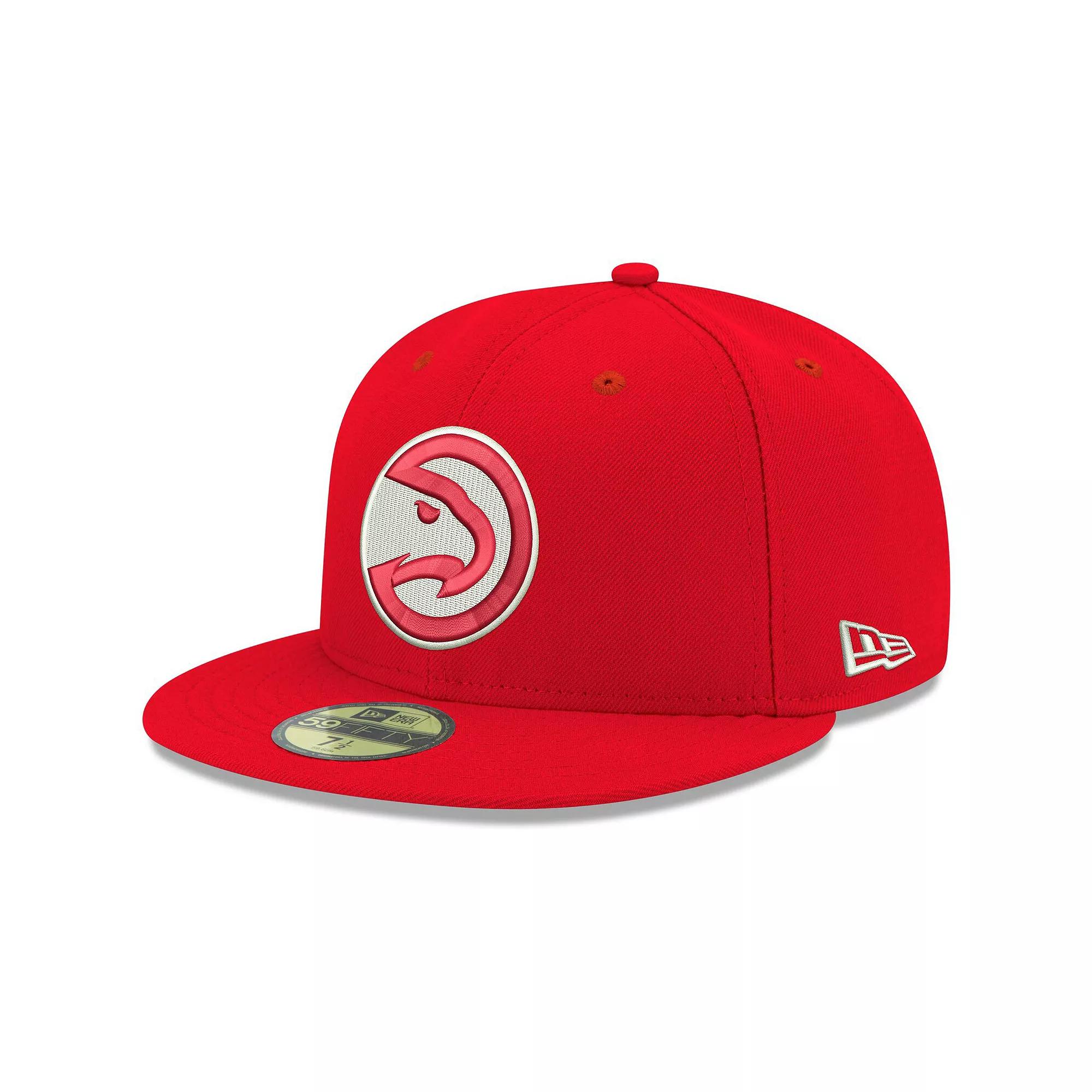 Mens New Era Atlanta Hawks Official Team Color 59FIFTY Fitted Hat Product Image