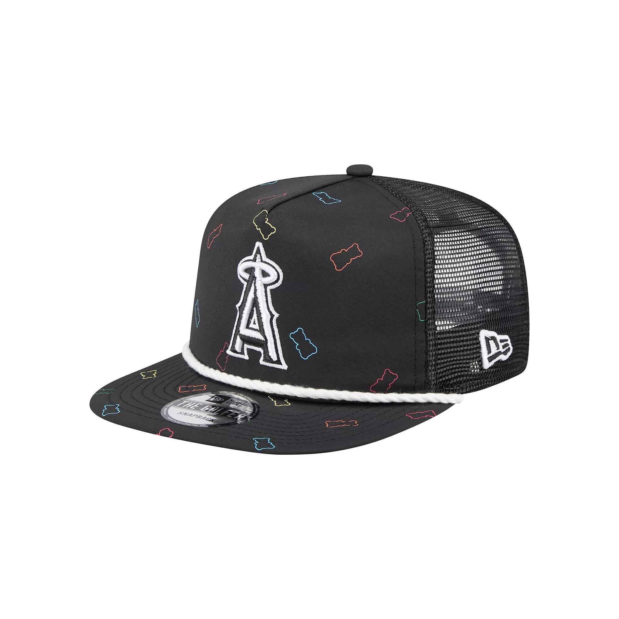Men's New Era  Black Los Angeles Angels Gummy Golfer Trucker Adjustable Hat Product Image