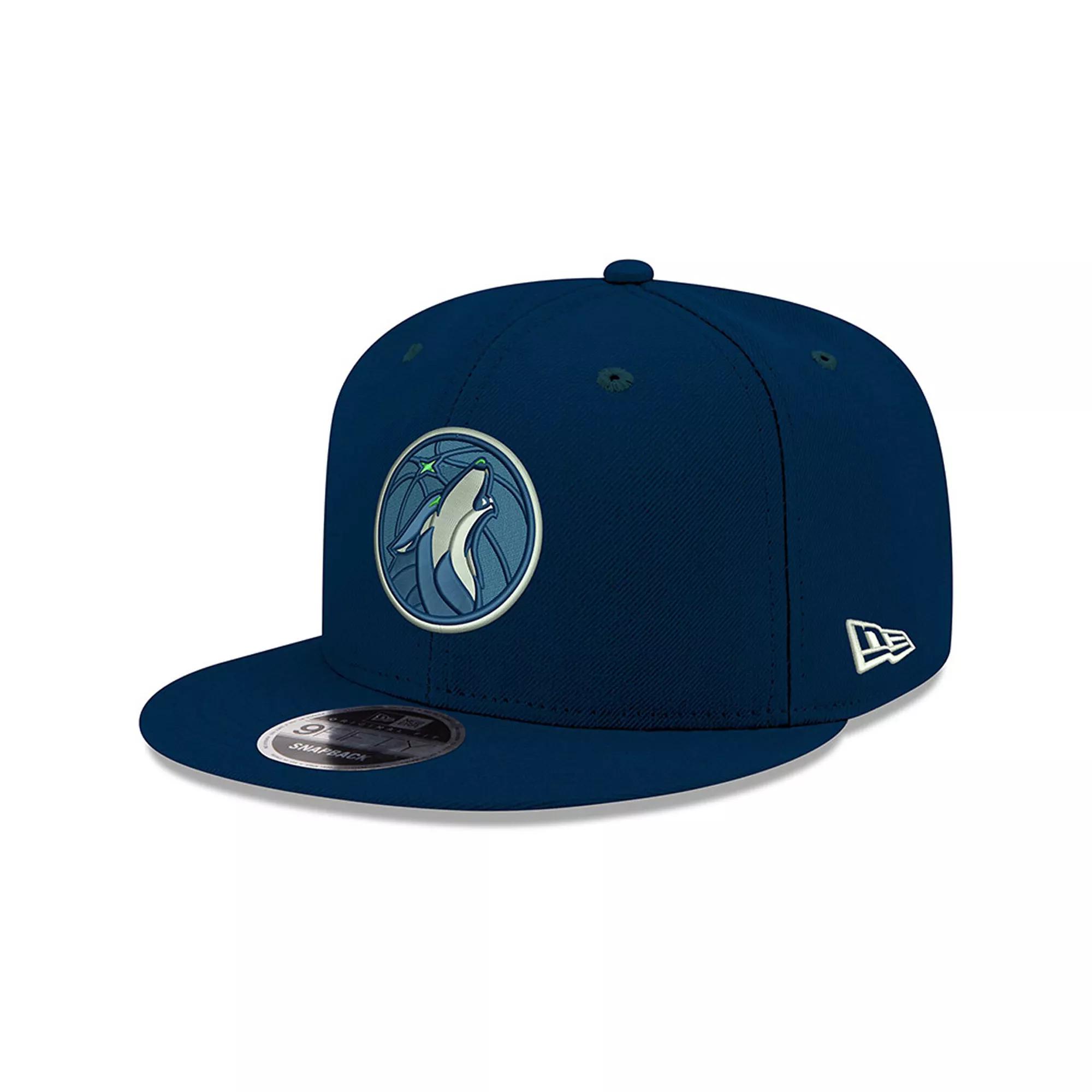 Men's New Era Black Minnesota Timberwolves Official Team Color 9FIFTY Snapback Adjustable Hat, Blue Product Image