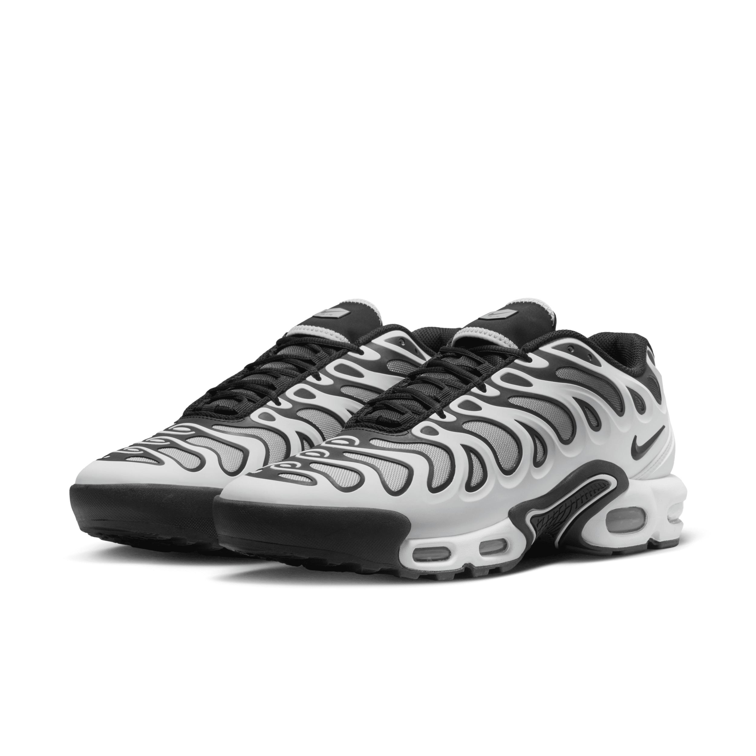 Nike Mens Nike Air Max Plus Drift - Mens Running Shoes White/Black/Metallic Silver Product Image
