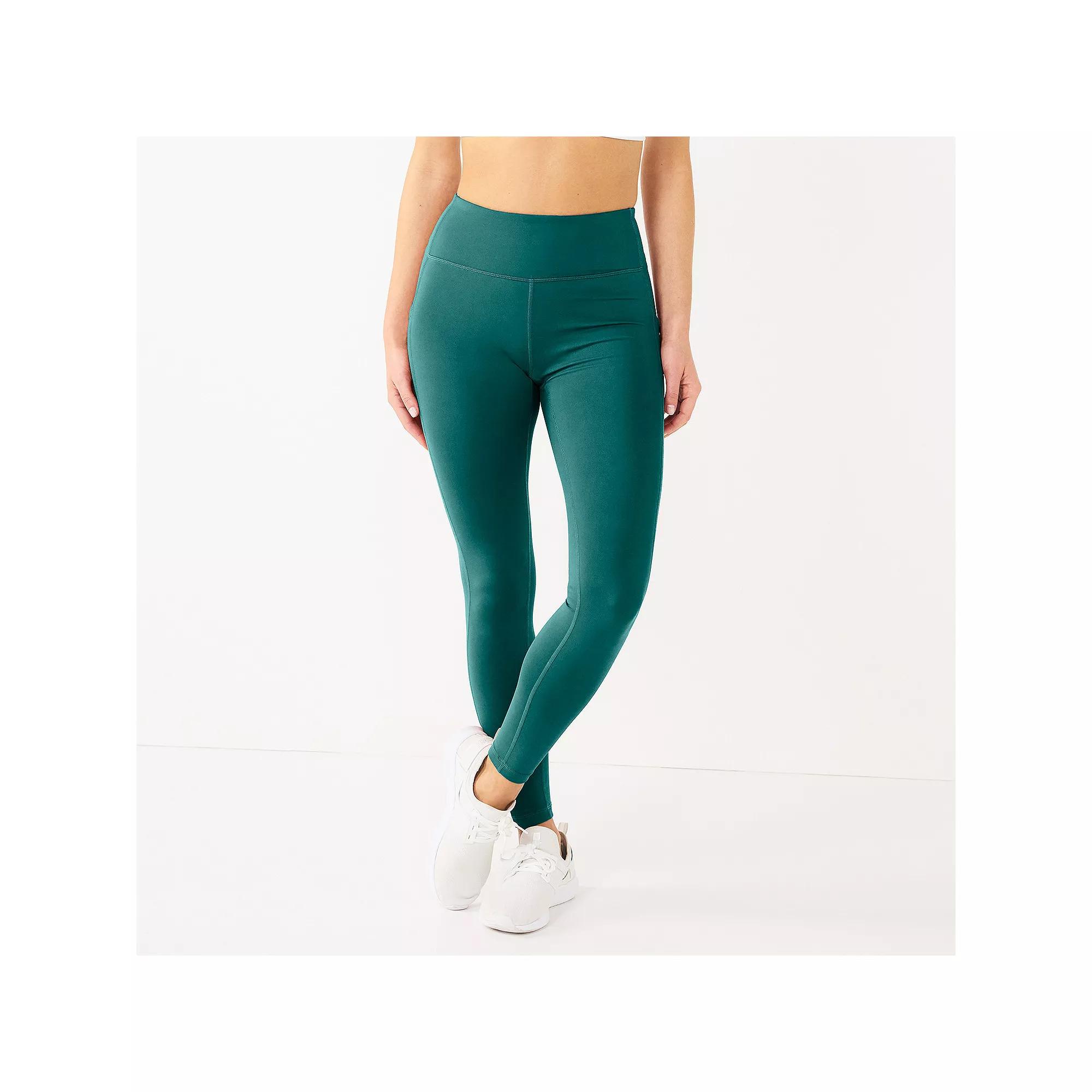 Women's Tek Gear® High Rise Side Pocket Leggings, Size: XL, Dark Blue Teal Product Image