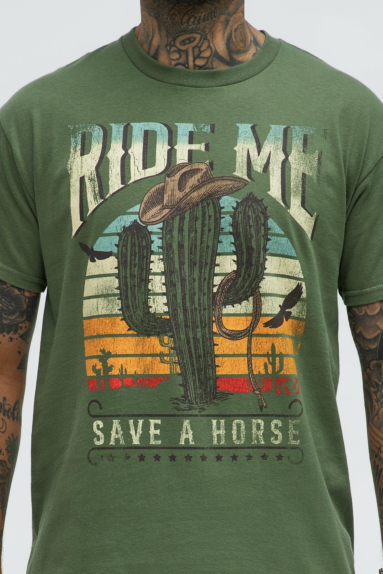 Ride Me Save A Horse Short Sleeve Tee - Hunter Product Image