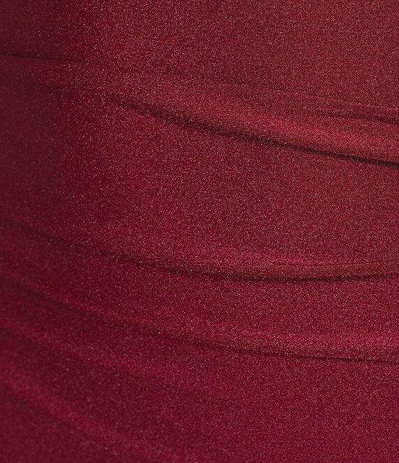 Midnight Doll Jersey Knit Satin Scoop Spaghetti Strap Strappy Back Dress Product Image