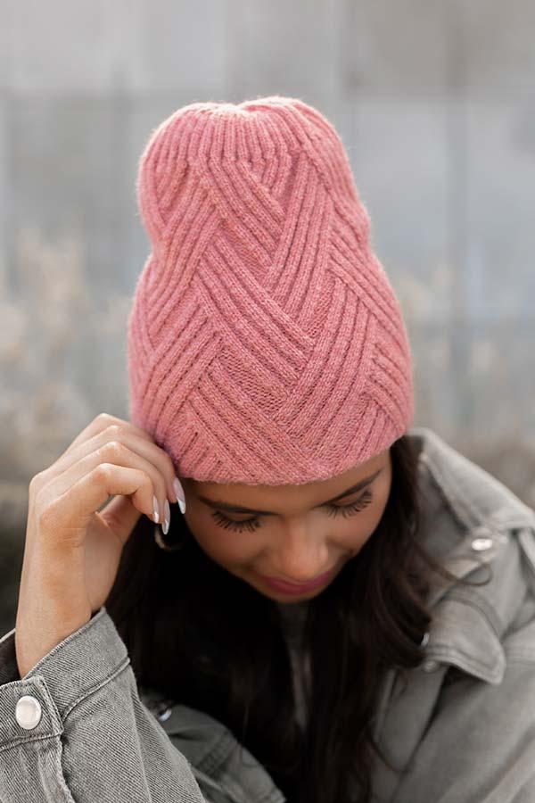 Upper East Side Views Beanie In Blush Product Image