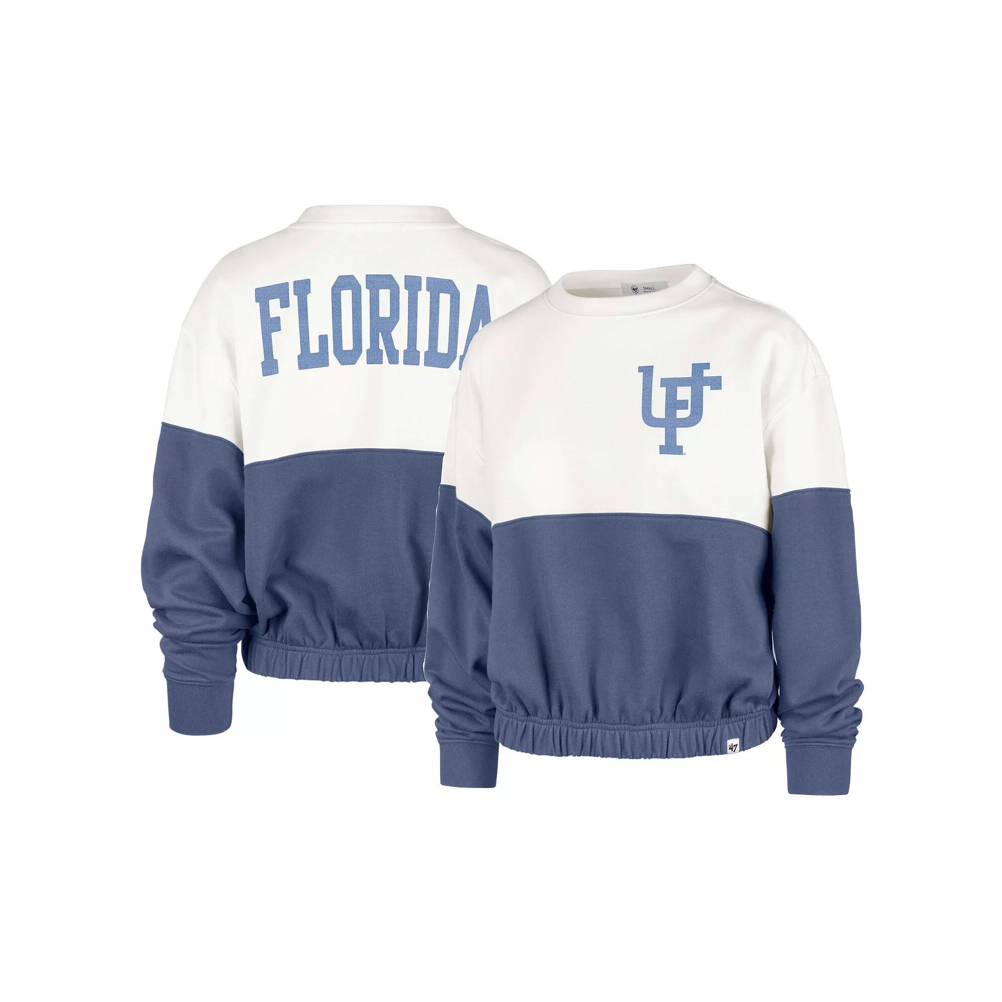 Women's '47 White Florida Gators Take Two Bonita Pullover Sweatshirt, Size: Small Product Image