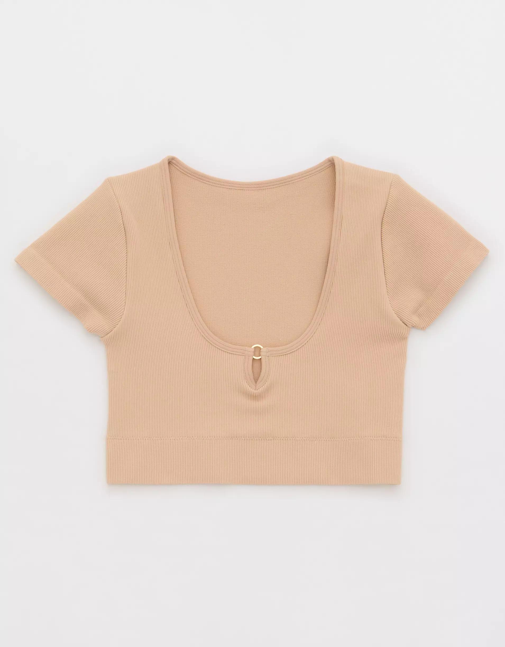 Superchill Seamless Ring Cap Sleeve Bra Top Product Image