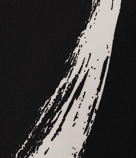 Donna Karan Printed Draped Mock Neck Sleeveless Top Product Image