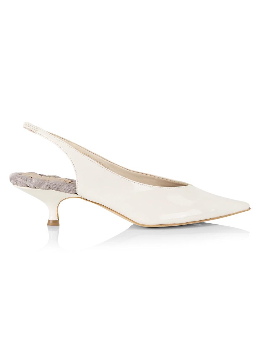 Womens Silvana 50MM Vegan Patent Leather Slingback Sandals Product Image