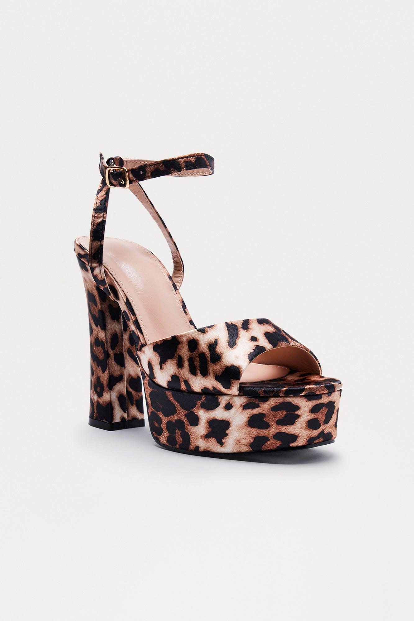 Eliza Platform Heels - Leopard Female Product Image
