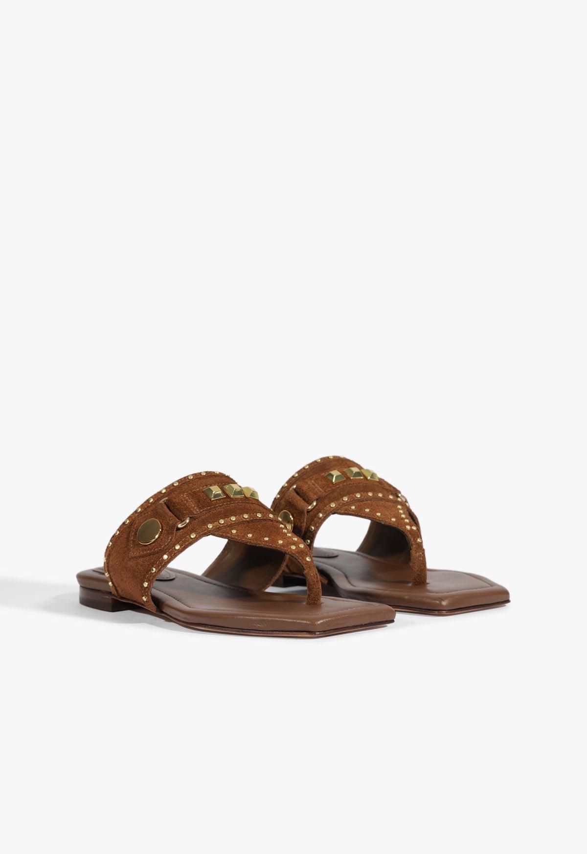 Aria Brown Suede Sandal Product Image