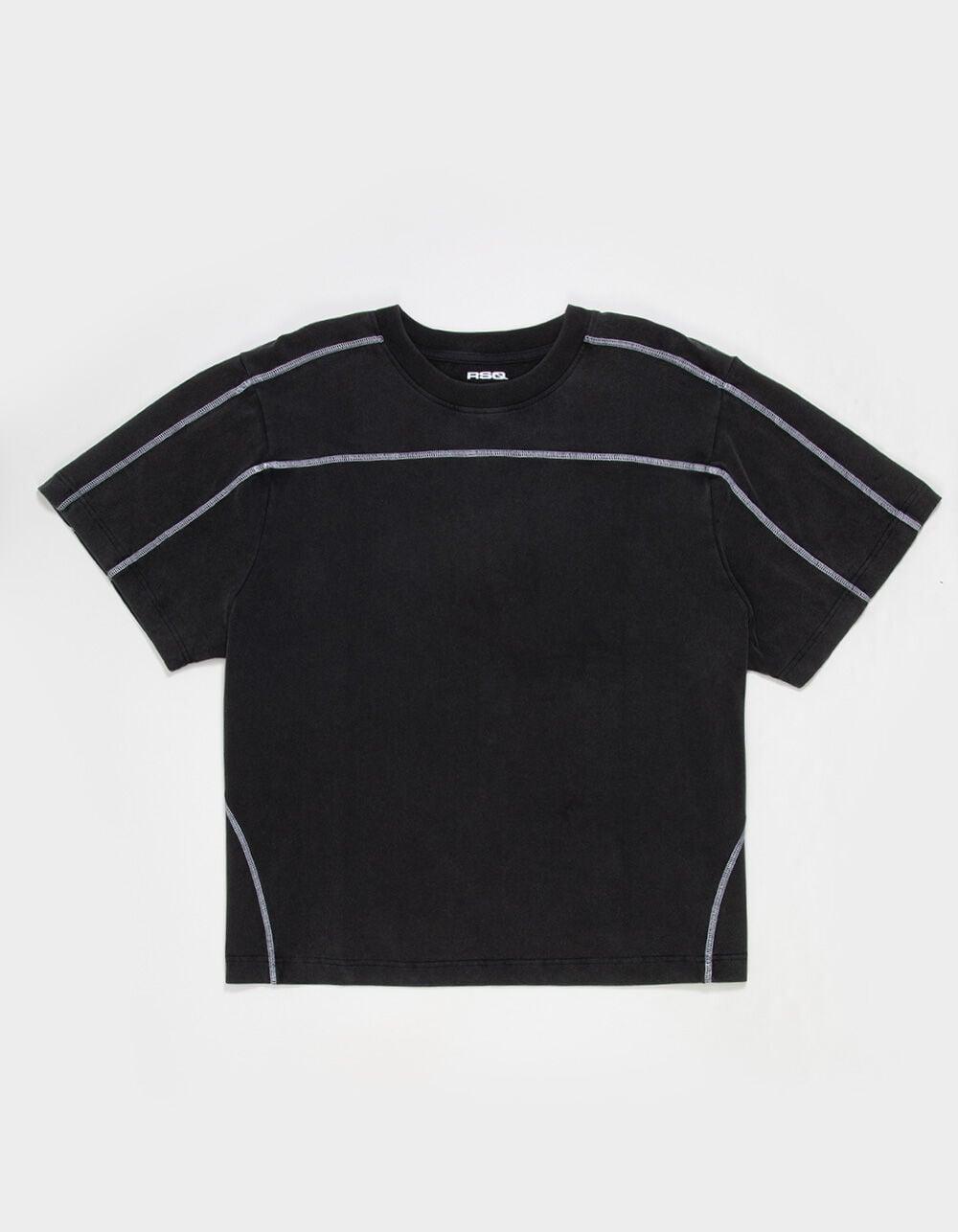 RSQ Mens Seamed Boxy Tee - BLACK Product Image
