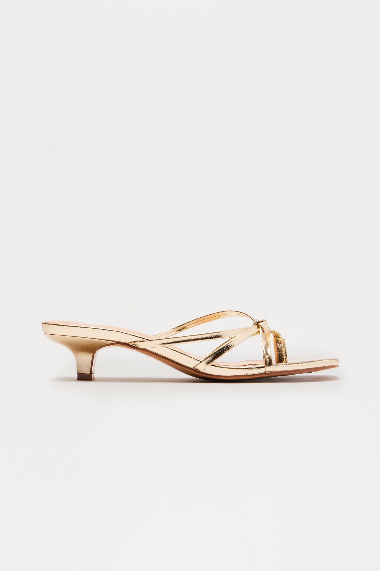 Anywhere Kitten Heels - Gold Female Product Image