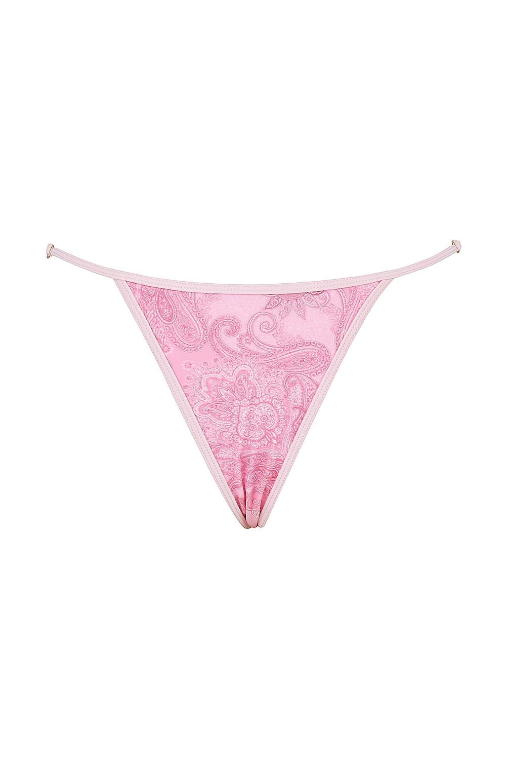 Cote DAzur  pink paisley thong bikini bottom Product Image