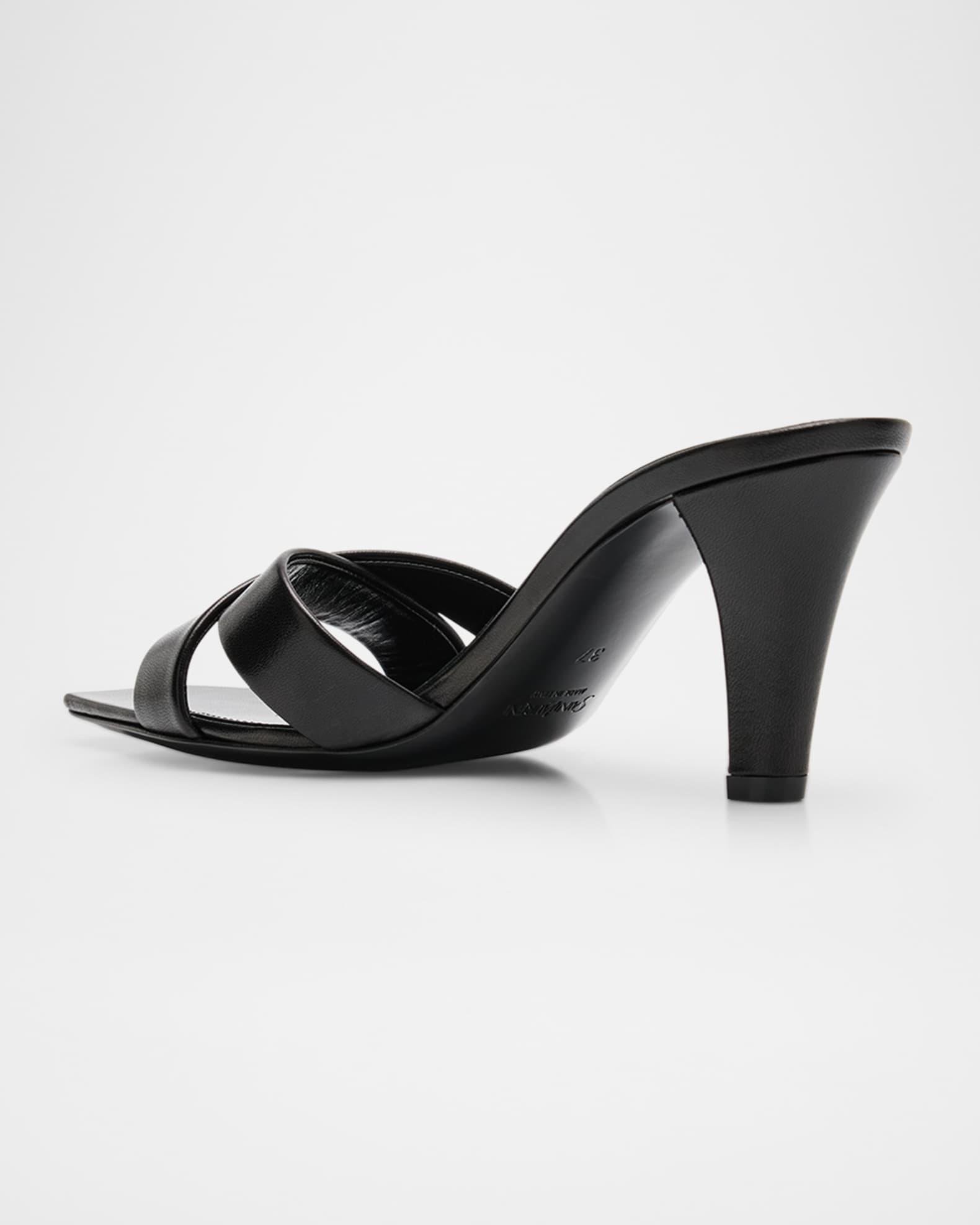 Jill Leather Crisscross Mule Sandals Product Image