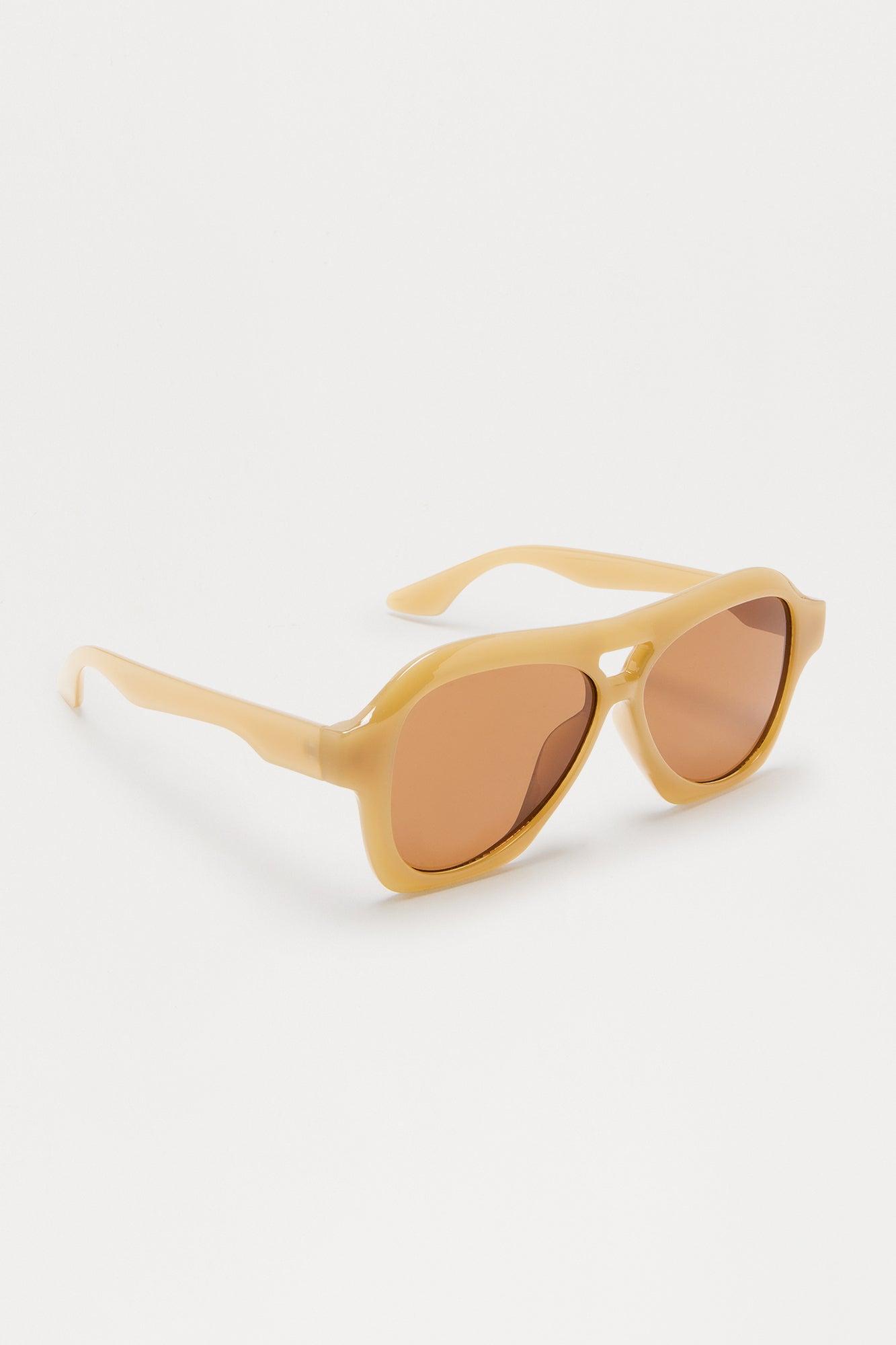Round Lines Sunglasses - Brown Male Product Image