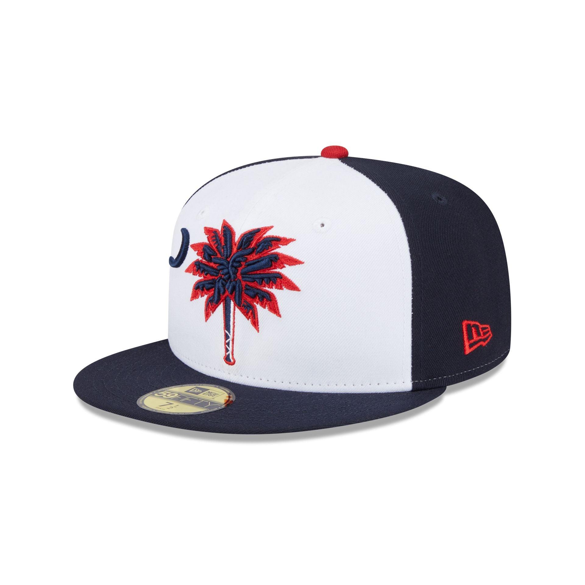 Myrtle Beach Pelicans Theme Night Navy Sidepatch59FIFTY Fitted Hat Male Product Image