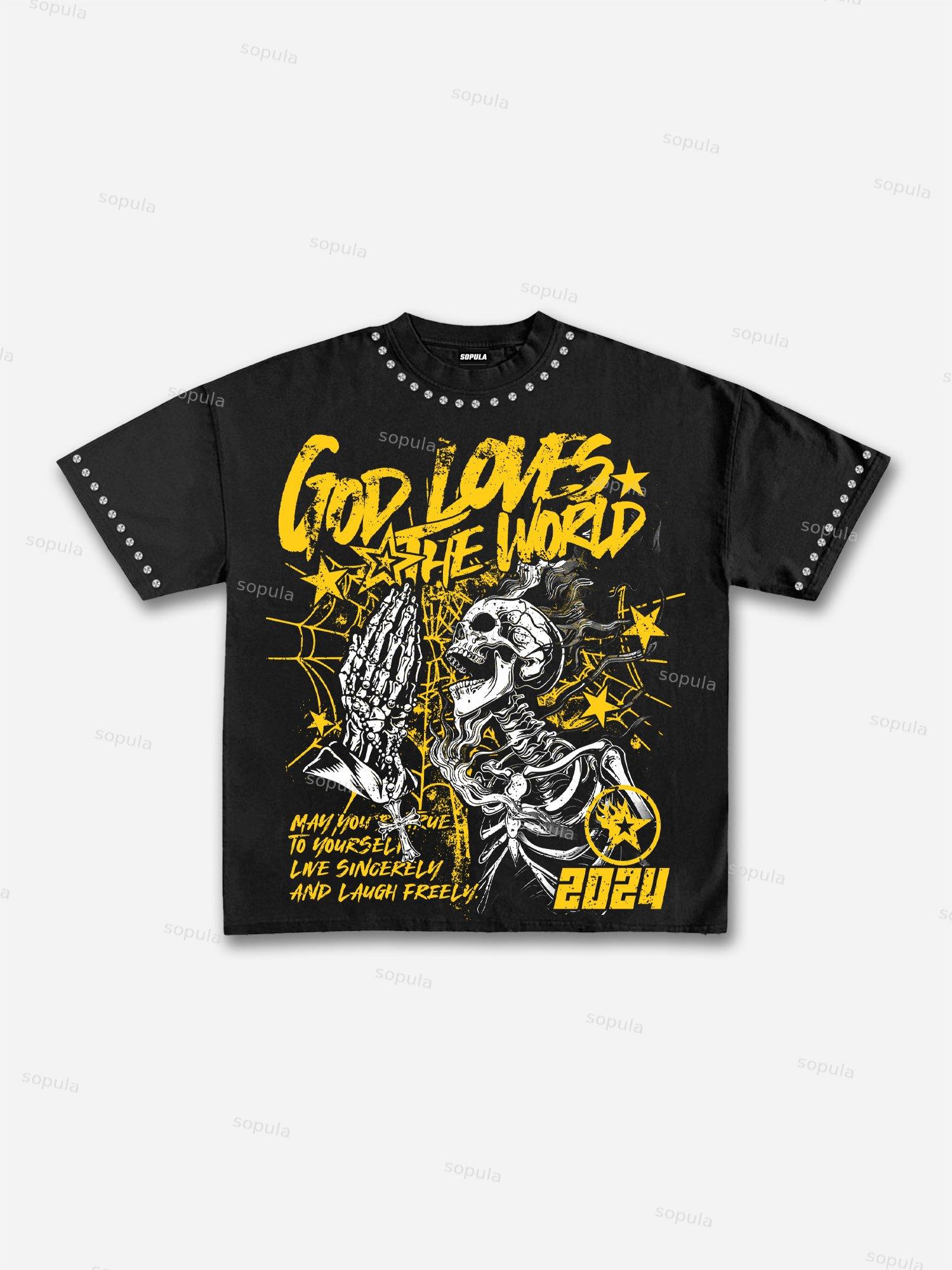 Boxer Boys Graphic Print Acid Wash T-shirt Product Image