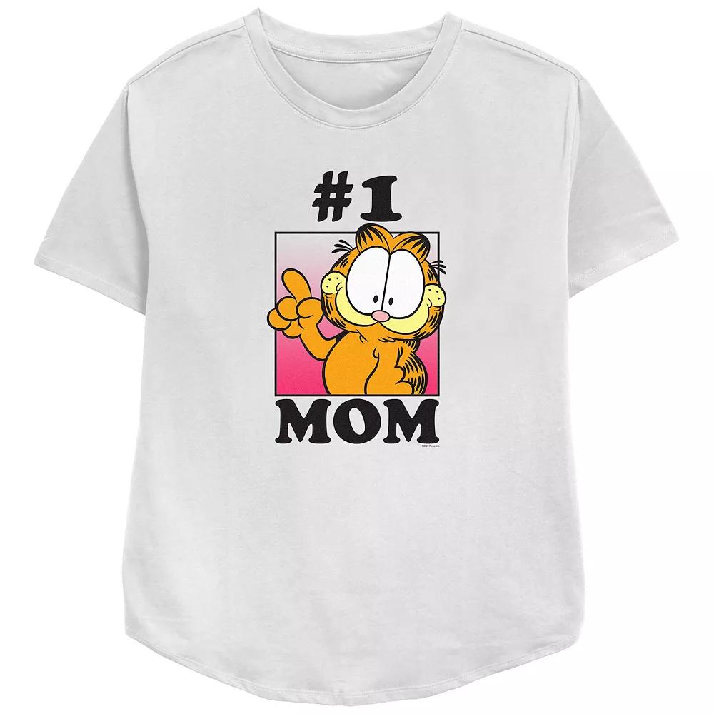 Women's Garfield #1 Mom Relaxed Fit Graphic Tee,  Product Image
