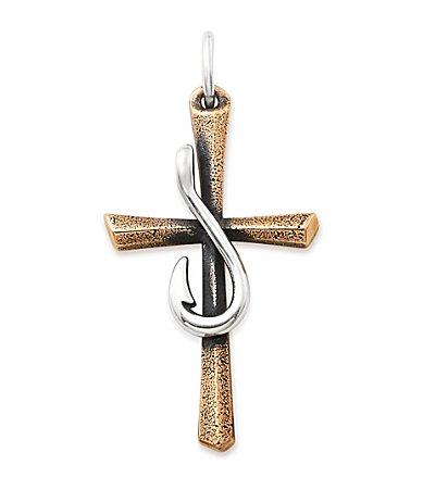James Avery Fishers of Men Sculpted Cross Charm Product Image