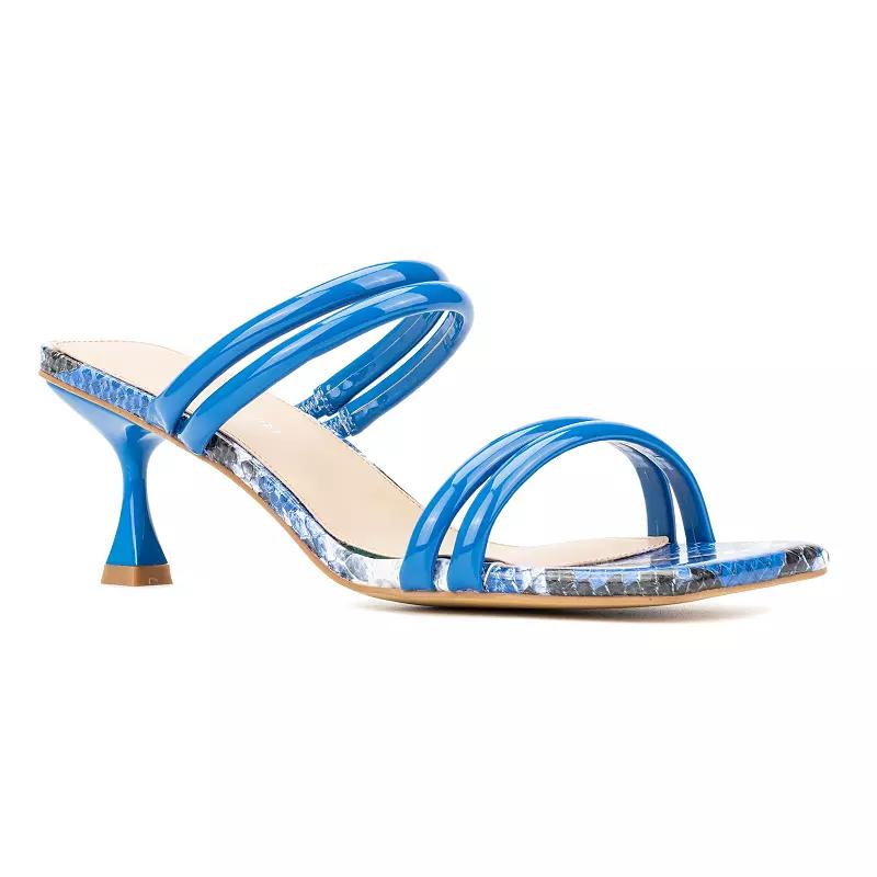 Fashion to Figure Lanna Women's Wide Width Heeled Sandals, Size: 7 Wide, Black Product Image