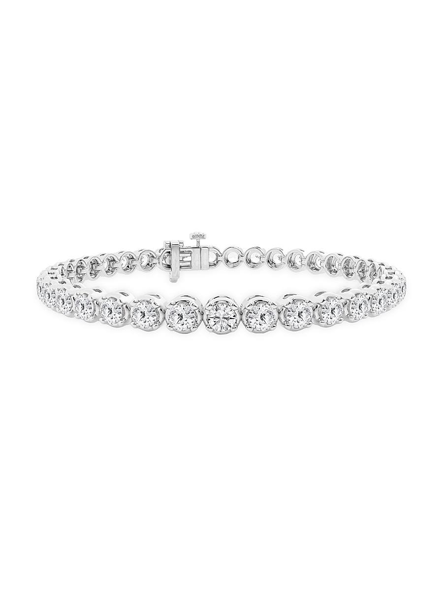 Womens 14K White Gold & Diamond Prong-Set Tennis Bracelet/1.00-12.00 TCW Product Image