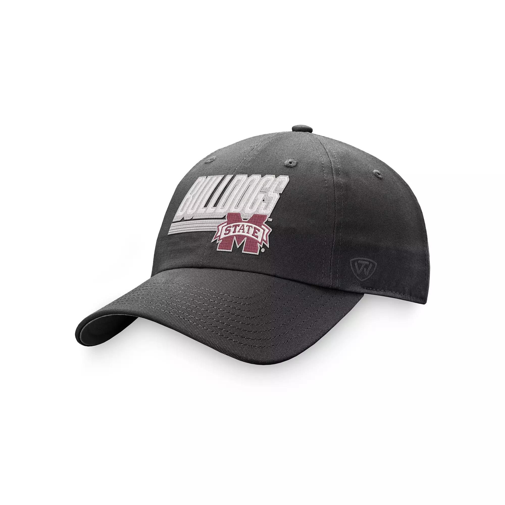 Men's Top of the World Charcoal Mississippi State Bulldogs Slice Adjustable Hat, Mst Charco Product Image