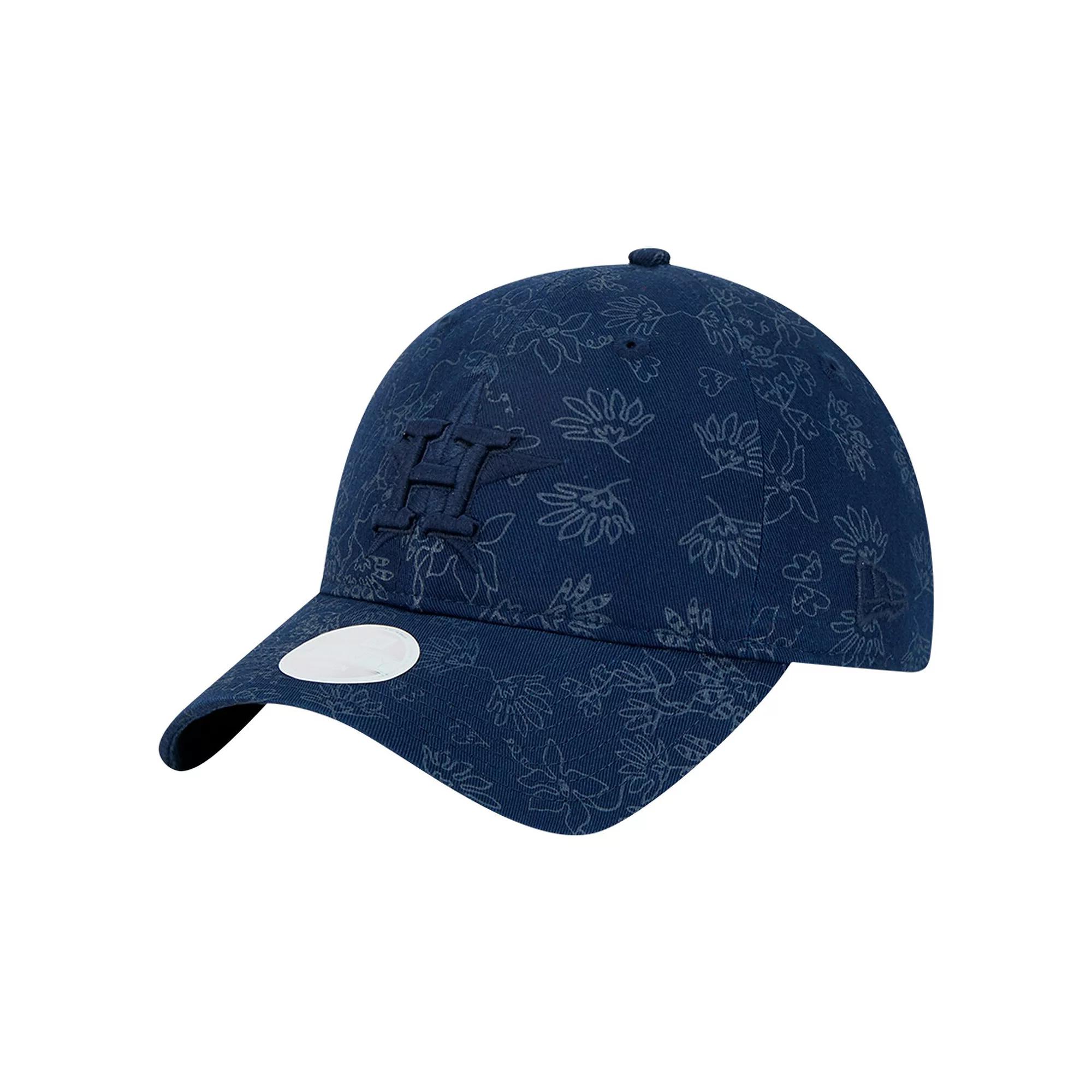 Women's New Era Navy Houston Astros Tonal Floral 9TWENTY Adjustable Hat, Blue Product Image