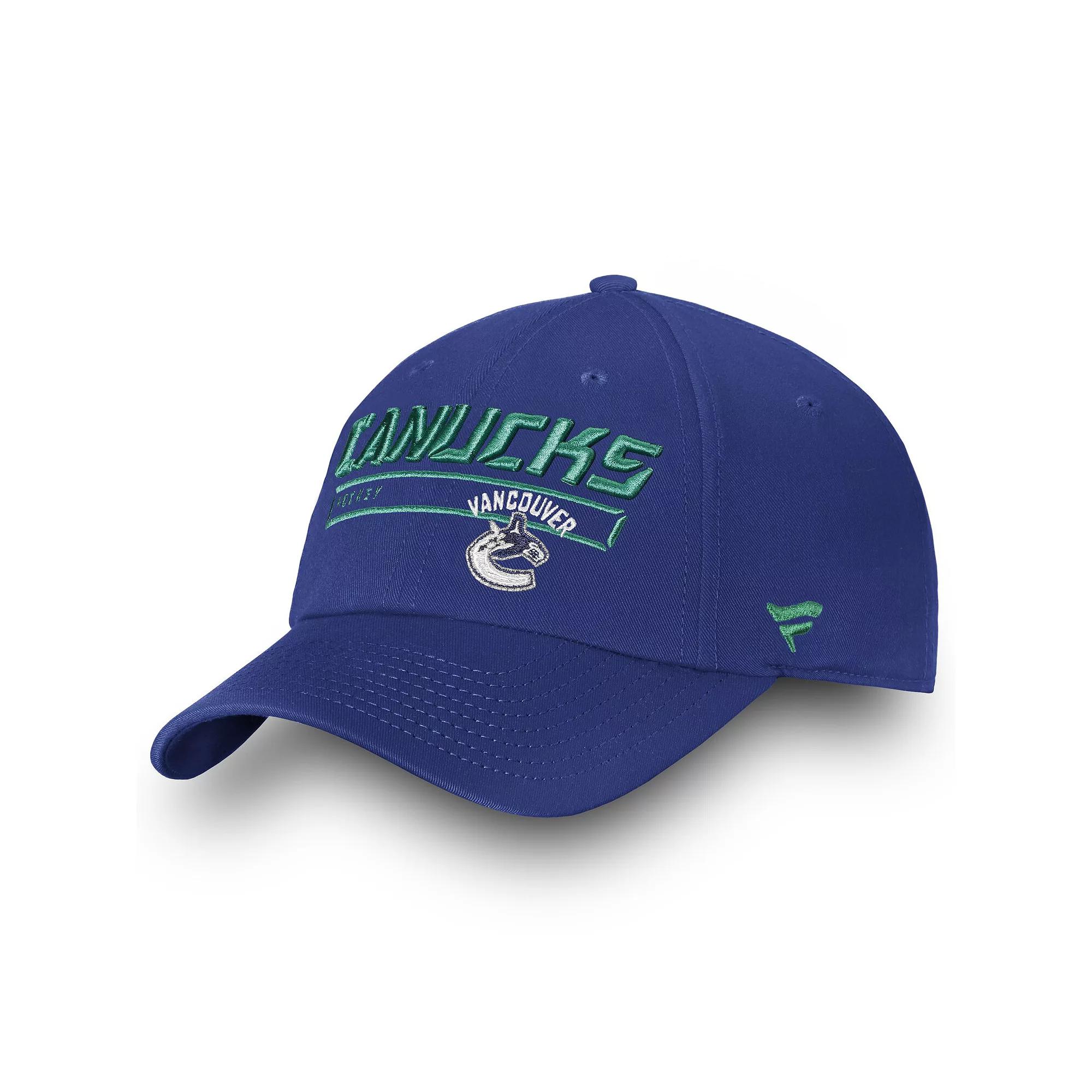 Men's Fanatics Branded Blue Vancouver Canucks Team Authentic Pro Rinkside Fundamental Adjustable Hat, Cnk Blue Product Image