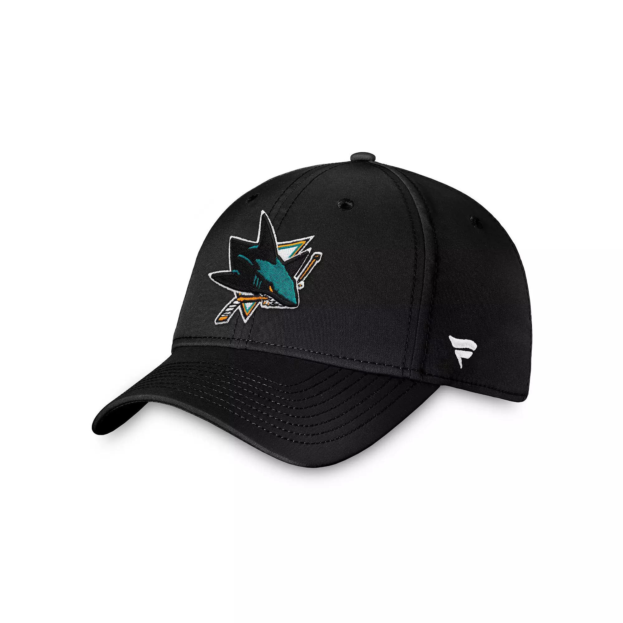 Men's Fanatics Black San Jose Sharks Core Primary Logo Flex Hat,  Product Image
