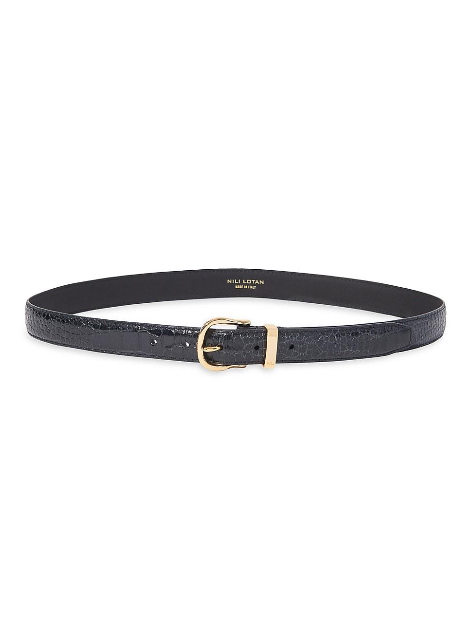 Womens Louise Slim Leather Belt Product Image