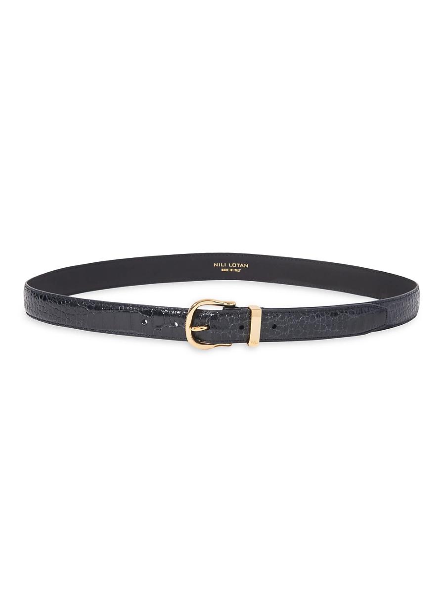 Womens Louise Slim Leather Belt Product Image