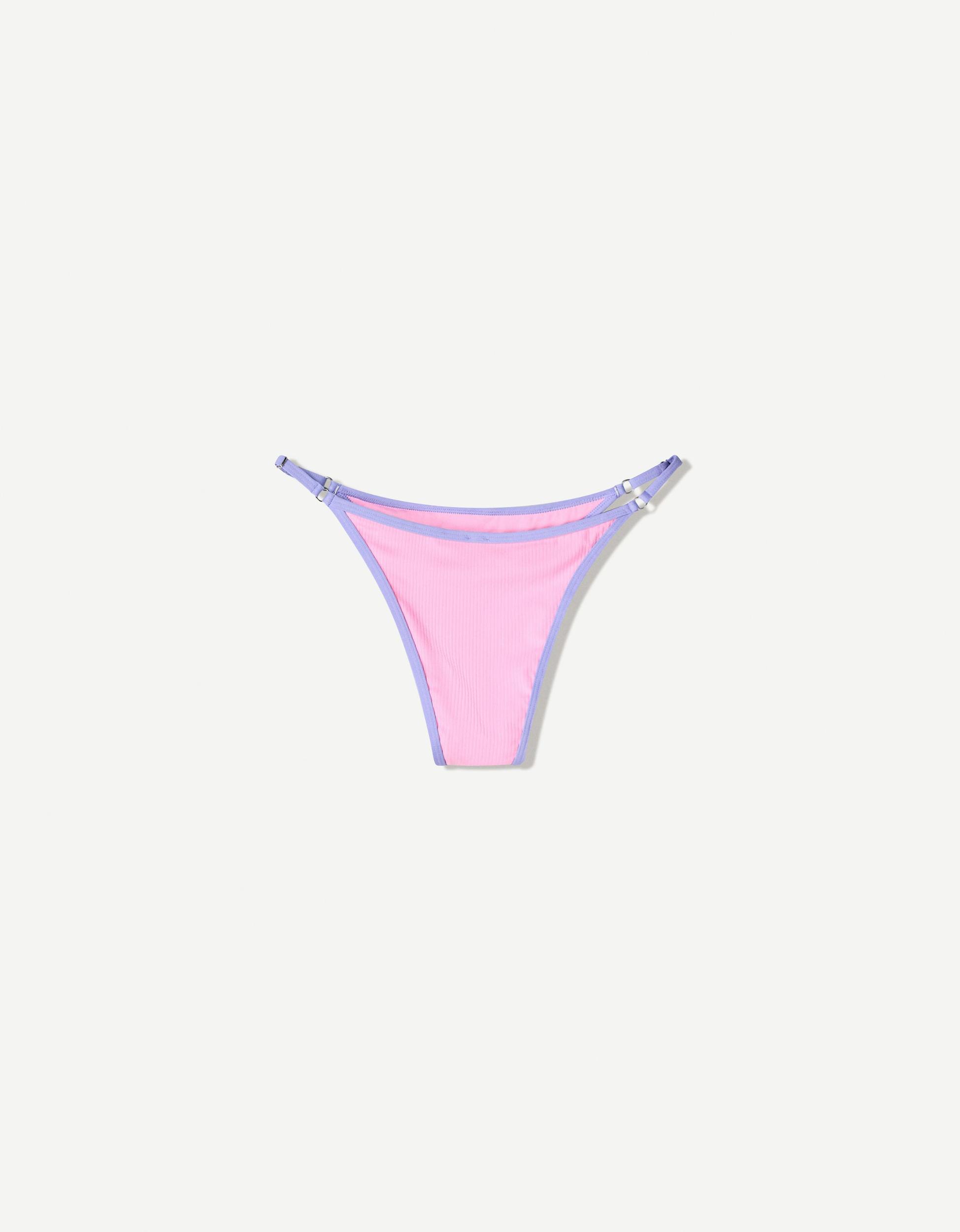 Contrast rib bikini bottoms Product Image