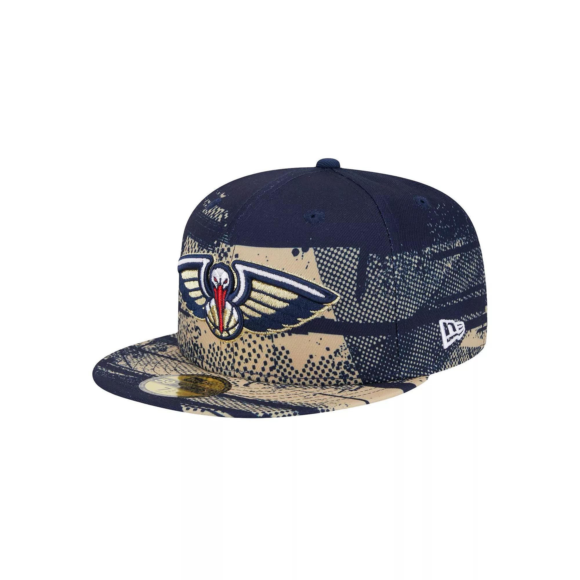 Men's New Era Navy New Orleans Pelicans Tip-Off 59FIFTY Fitted Hat, Size: 7 1/2, Blue Product Image