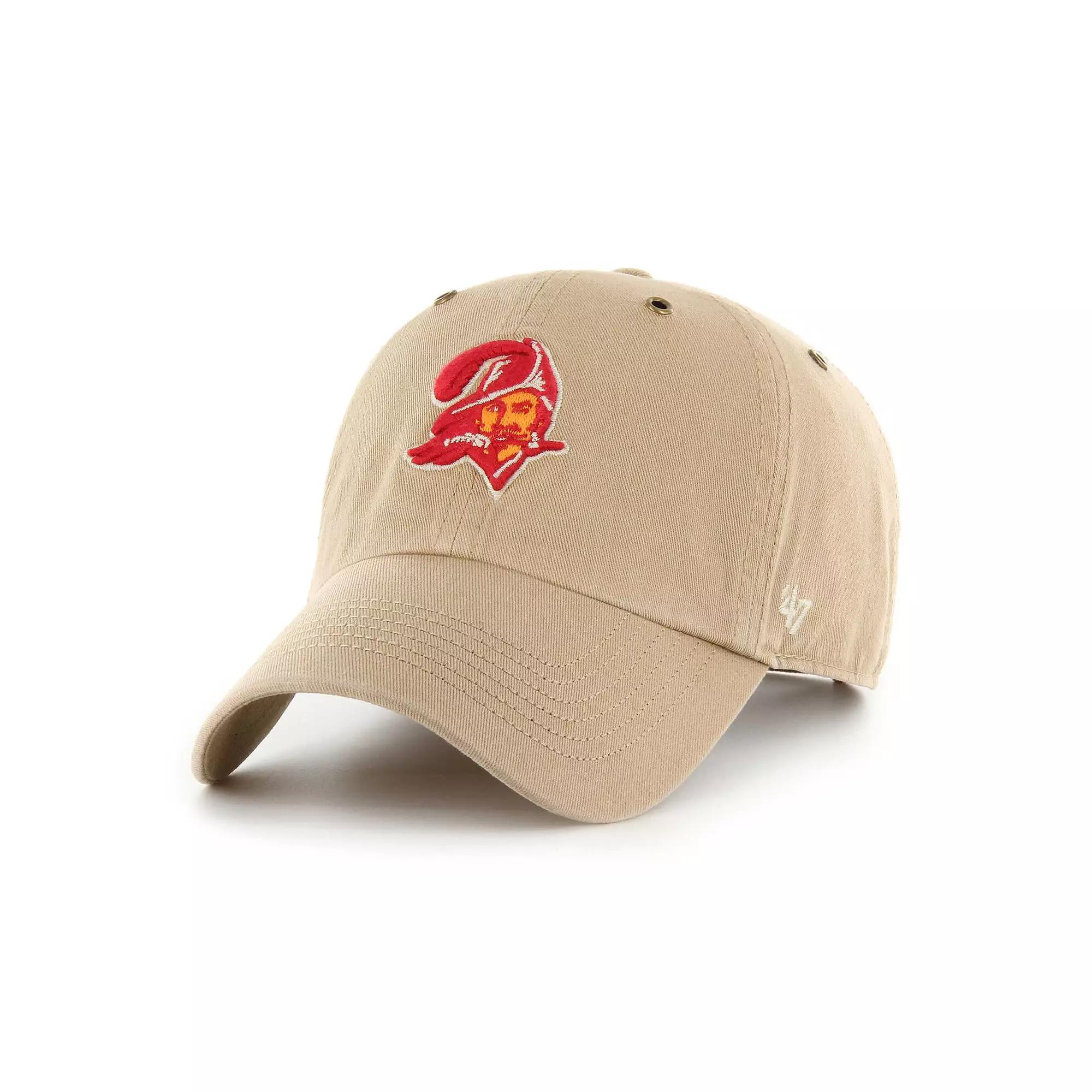 Men's '47 Khaki Tampa Bay Buccaneers Overton Clean Up Adjustable Hat, Beig K Product Image