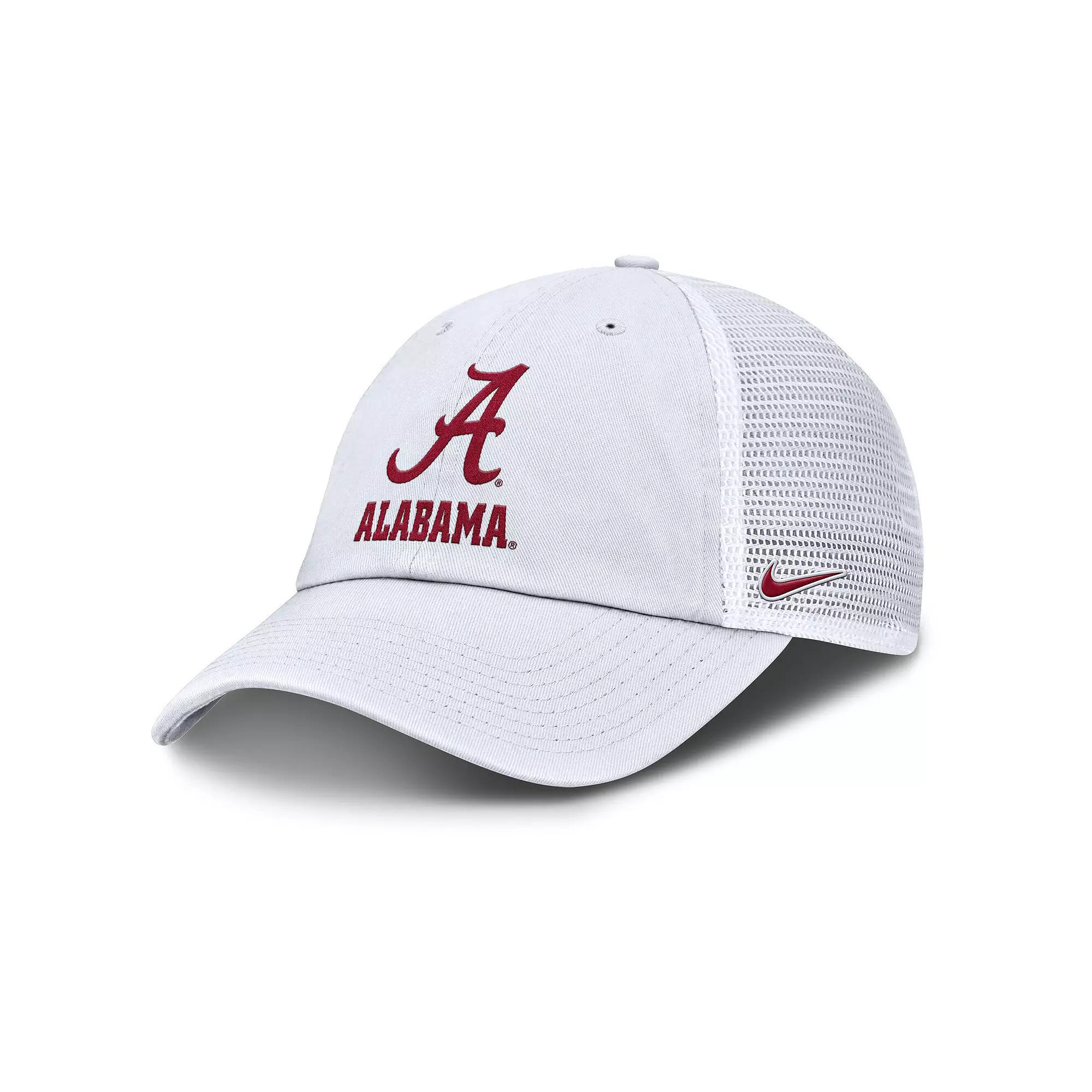 Men's Nike White Alabama Crimson Tide Club Trucker Adjustable Hat Product Image
